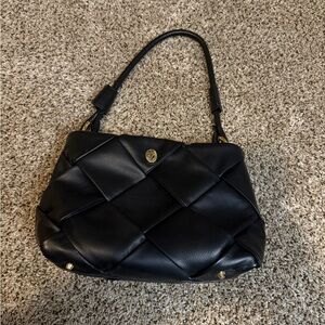 Black Quilted Leather Shoulder Bag